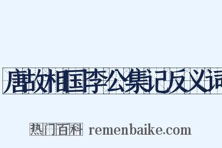 唐故相国李公集记反义词是什么意思的图片